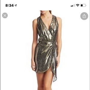 Ramy Brook Gold Mini Dress